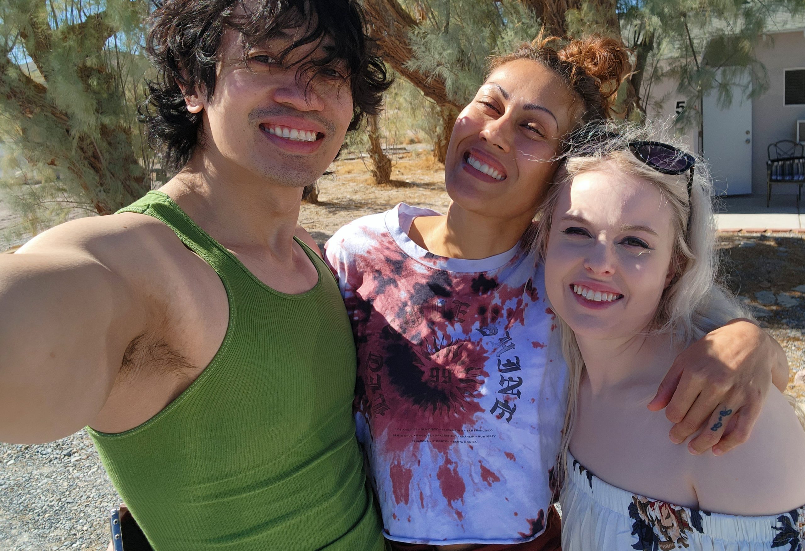 Jax Solomon Cuddle Therapist with a Cuddle Session Just Outside of Nevada at A Hot Spring